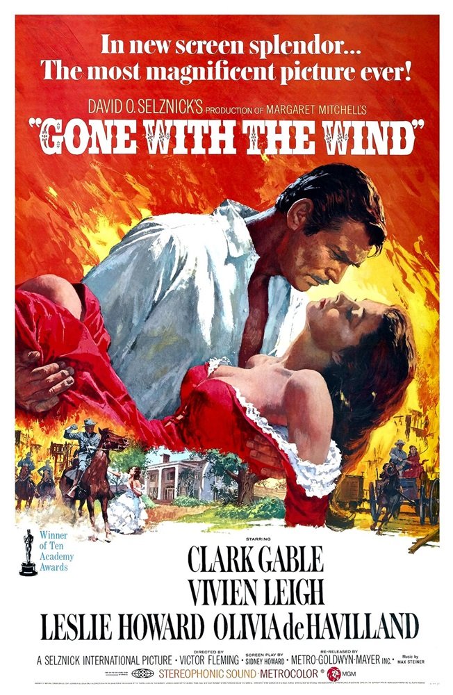 The Top 10 Most Popular Epic Movies in the World 1 Gone with the Wind" (1939)