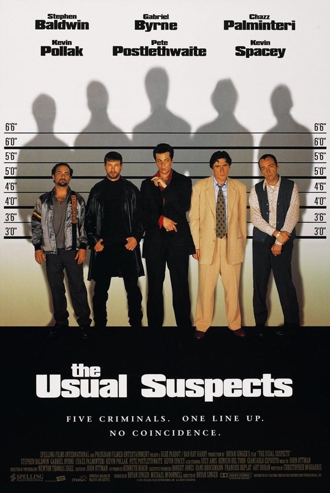 Top 10 Most Popular Thriller Movies in the World: Cast and Summary 4 The Usual Suspects (1995)